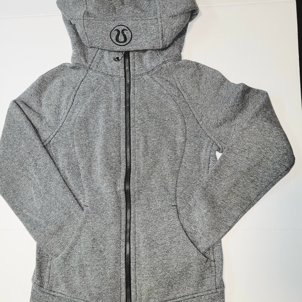 lululemon  Grey Xs Scuba full zip Hoodie Athletic y2k inspired exercise work out
